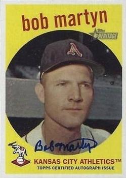 2008 Topps Heritage - Real One Autographs #ROA-BM2 Bob Martyn Front