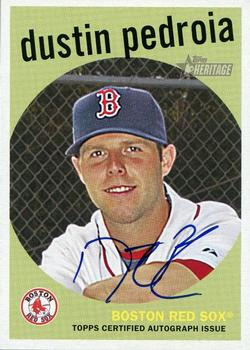 2008 Topps Heritage - Real One Autographs #ROA-DP Dustin Pedroia Front