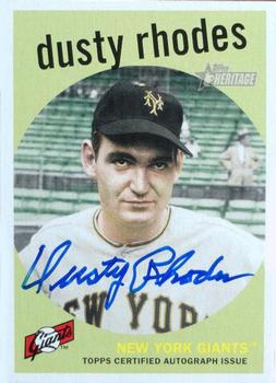 2008 Topps Heritage - Real One Autographs #ROA-DR Dusty Rhodes Front