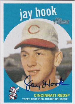 2008 Topps Heritage - Real One Autographs #ROA-JH Jay Hook Front