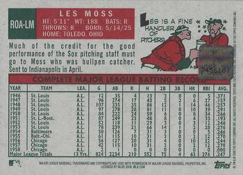 2008 Topps Heritage - Real One Autographs #ROA-LM Les Moss Back