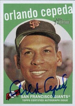 2008 Topps Heritage - Real One Autographs #ROA-OC Orlando Cepeda Front