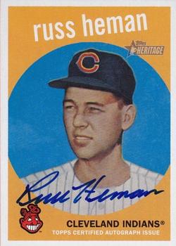 2008 Topps Heritage - Real One Autographs #ROA-RH Russ Heman Front