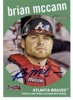 2008 Topps Heritage - Real One Autographs #ROA-BM Brian McCann Front