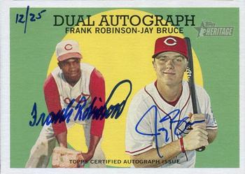 2008 Topps Heritage - Real One Autographs Dual #RODA-RB Frank Robinson / Jay Bruce Front