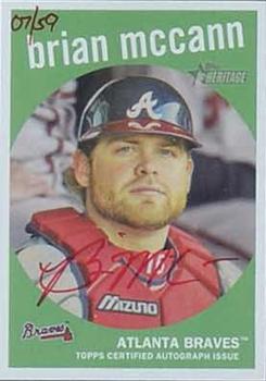 2008 Topps Heritage - Real One Autographs Red Ink #ROA-BM2 Brian McCann Front