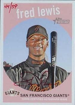 2008 Topps Heritage - Real One Autographs Red Ink #ROA-FL Fred Lewis Front