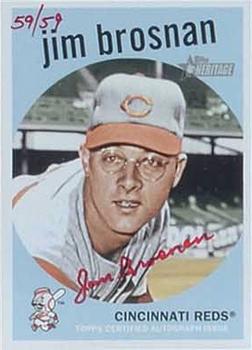 2008 Topps Heritage - Real One Autographs Red Ink #ROA-JB Jim Brosnan Front