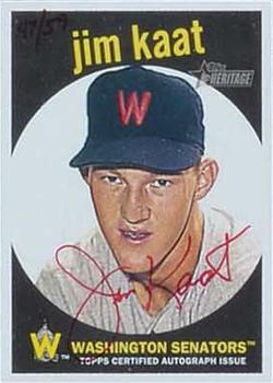 2008 Topps Heritage - Real One Autographs Red Ink #ROA-JK Jim Kaat Front