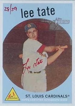 2008 Topps Heritage - Real One Autographs Red Ink #ROA-LT Lee Tate Front