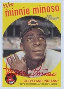 2008 Topps Heritage - Real One Autographs Red Ink #ROA-MIM Minnie Minoso Front