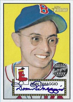 2001 Topps Heritage - Autographs #THA-DD Dom DiMaggio Front