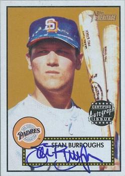 2001 Topps Heritage - Autographs #THA-SPB Sean Burroughs Front