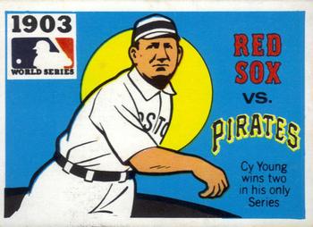 1971 Fleer World Series (Black Backs) #1 1903 - Red Sox vs. Pirates - Cy Young Front
