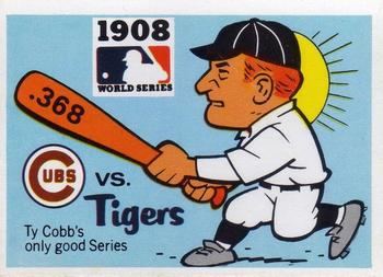 1971 Fleer World Series (Black Backs) #6 1908 - Cubs vs. Tigers - Ty Cobb Front