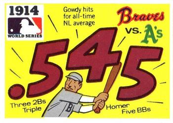 1971 Fleer World Series (Black Backs) #12 1914 - Braves vs. A's - Hank Gowdy Front