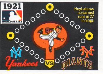 1971 Fleer World Series (Black Backs) #19 1921 - Yankees vs. Giants - Waite Hoyt Front