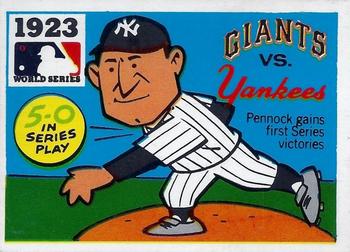 1971 Fleer World Series (Black Backs) #21 1923 - Giants vs. Yankees - Herb Pennock Front