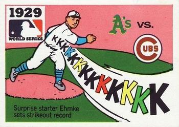 1971 Fleer World Series (Black Backs) #27 1929 - A's vs. Cubs - Howard Ehmke Front