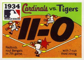 1971 Fleer World Series (Black Backs) #32 1934 - Cardinals vs. Tigers Front