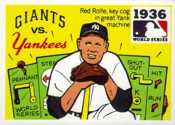 1971 Fleer World Series (Black Backs) #34 1936 - Giants vs. Yankees - Red Rolfe Front