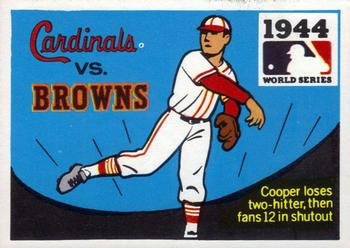1971 Fleer World Series (Black Backs) #42 1944 - Cardinals vs. Browns - Mort Cooper Front