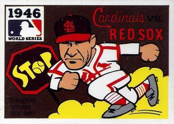 1971 Fleer World Series (Black Backs) #44 1946 - Cardinals vs. Red Sox - Enos Slaughter Front