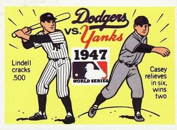 1971 Fleer World Series (Black Backs) #45 1947 - Dodgers vs. Yankees - Johnny Lindell / Hugh Casey Front