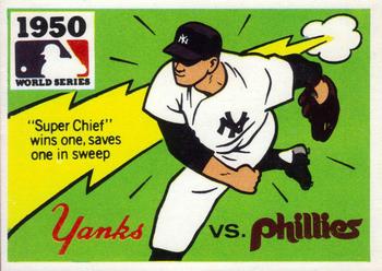 1971 Fleer World Series (Black Backs) #48 1950 - Yankees vs. Phillies - Allie Reynolds Front