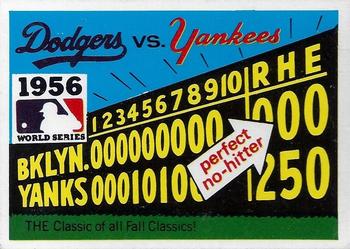 1971 Fleer World Series (Black Backs) #54 1956 - Dodgers vs. Yankees - Don Larsen Front