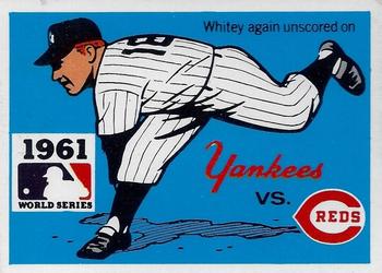 1971 Fleer World Series (Black Backs) #59 1961 - Yankees vs. Reds - Whitey Ford Front