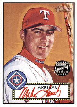 2001 Topps Heritage - Autographs Red Ink #THA-ML Mike Lamb Front