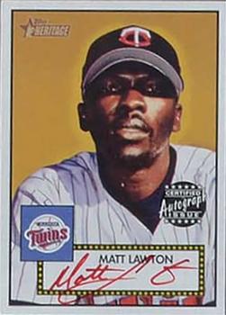 2001 Topps Heritage - Autographs Red Ink #THA-ML2 Matt Lawton Front
