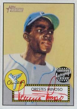 2001 Topps Heritage - Autographs Red Ink #THA-MM Orestes Minoso Front