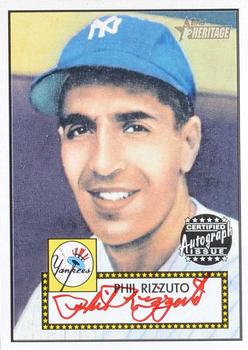 2001 Topps Heritage - Autographs Red Ink #THA-PFR Phil Rizzuto Front