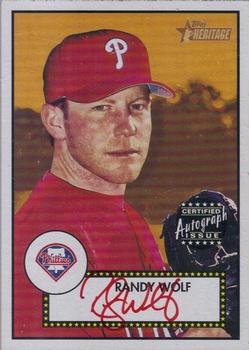 2001 Topps Heritage - Autographs Red Ink #THA-RW Randy Wolf Front