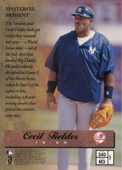 1997 Finest #340 Cecil Fielder Back