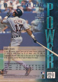 1997 Finest #245 Tony Clark Back