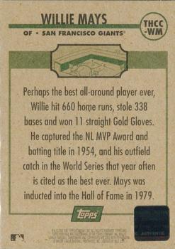 2001 Topps Heritage - Clubhouse Collection Relics #THCC-AWM Willie Mays Back