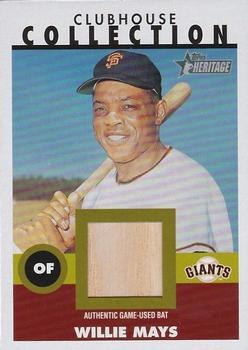 2001 Topps Heritage - Clubhouse Collection Relics #THCC-AWM Willie Mays Front