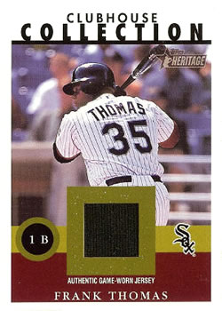 2001 Topps Heritage - Clubhouse Collection Relics #THCC-FT Frank Thomas Front