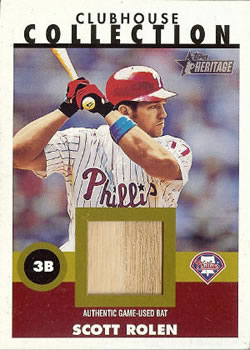 2001 Topps Heritage - Clubhouse Collection Relics #THCC-SR Scott Rolen Front