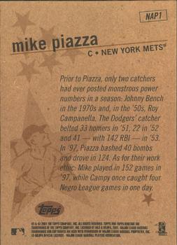 2001 Topps Heritage - New Age Performers #NAP1 Mike Piazza Back