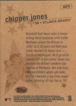2001 Topps Heritage - New Age Performers #NAP6 Chipper Jones Back
