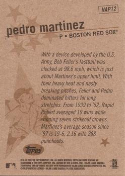 2001 Topps Heritage - New Age Performers #NAP12 Pedro Martinez Back