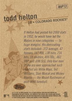2001 Topps Heritage - New Age Performers #NAP13 Todd Helton Back