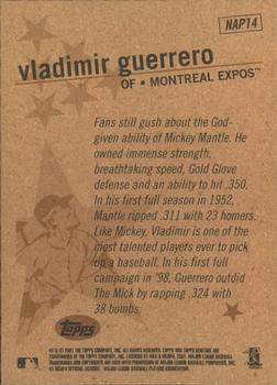 2001 Topps Heritage - New Age Performers #NAP14 Vladimir Guerrero Back