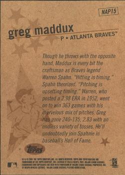 2001 Topps Heritage - New Age Performers #NAP15 Greg Maddux Back