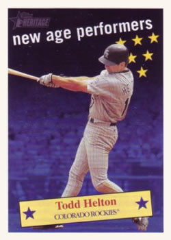 2001 Topps Heritage - New Age Performers #NAP13 Todd Helton Front