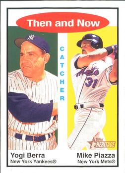 2001 Topps Heritage - Then and Now #TH1 Yogi Berra / Mike Piazza Front